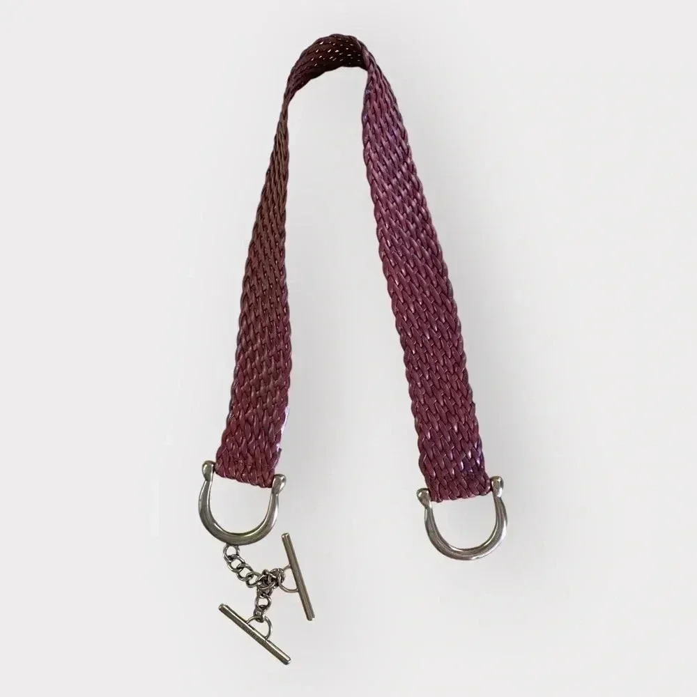 Micheal Kors brown‎ woven leather belt